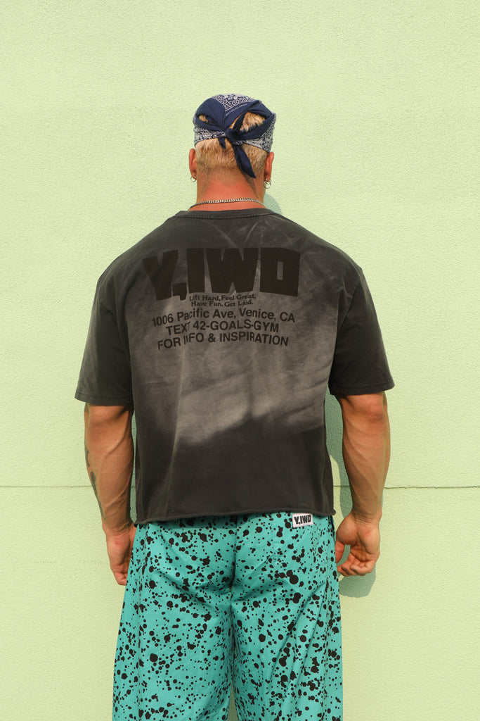 Strong: "Train Heavy" Washed Cropped Tee