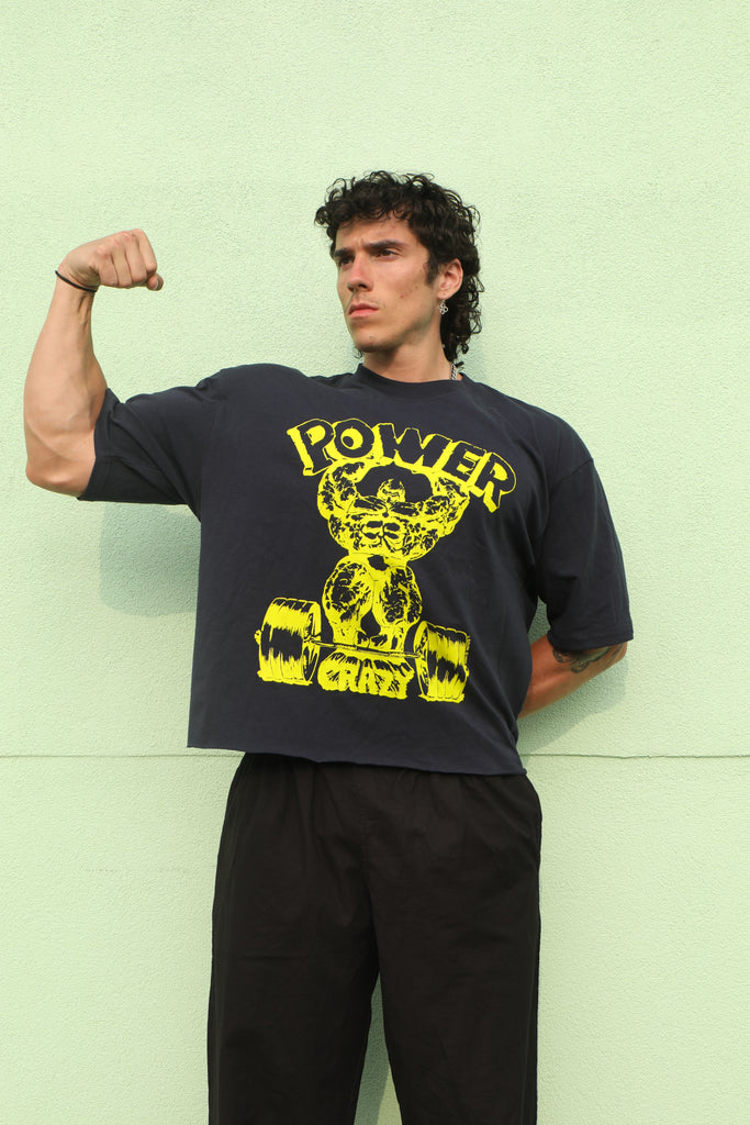 Strong: "Power Crazy" Cropped Tee