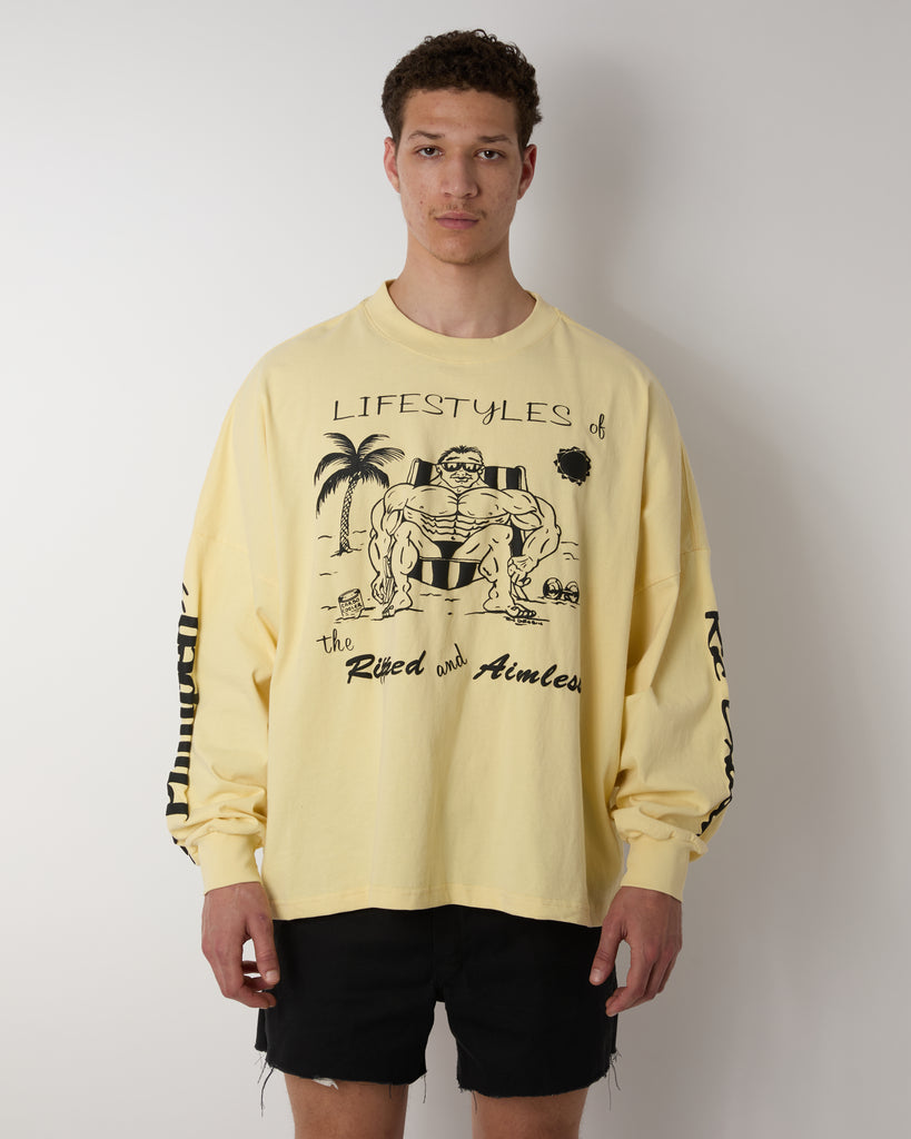 "Lifestyles of the Ripped & Aimless" Box Cut LS
