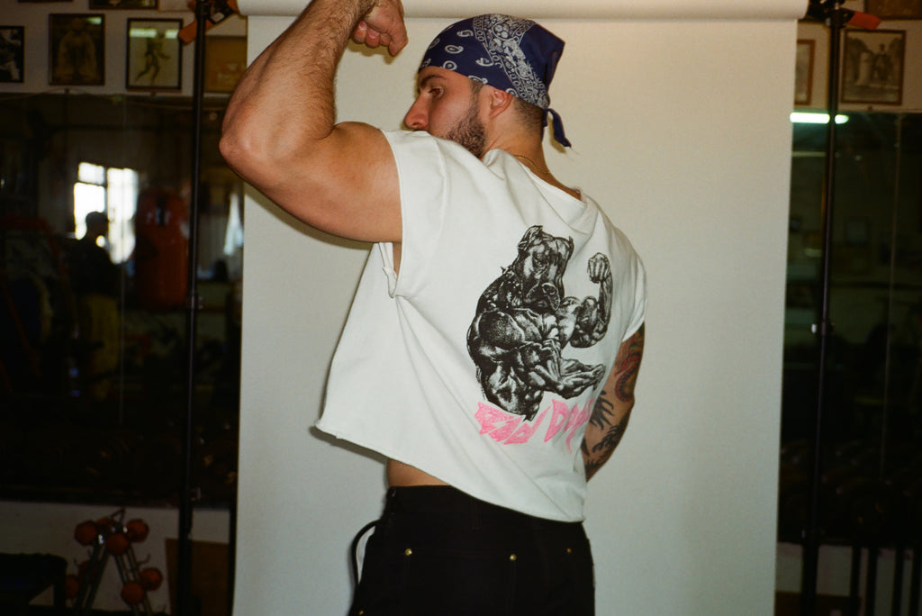 Shredded: “Bad Dogs” Cropped Cap Sleeve Tee