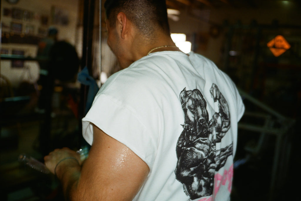 Shredded: “Bad Dogs” Cropped Cap Sleeve Tee