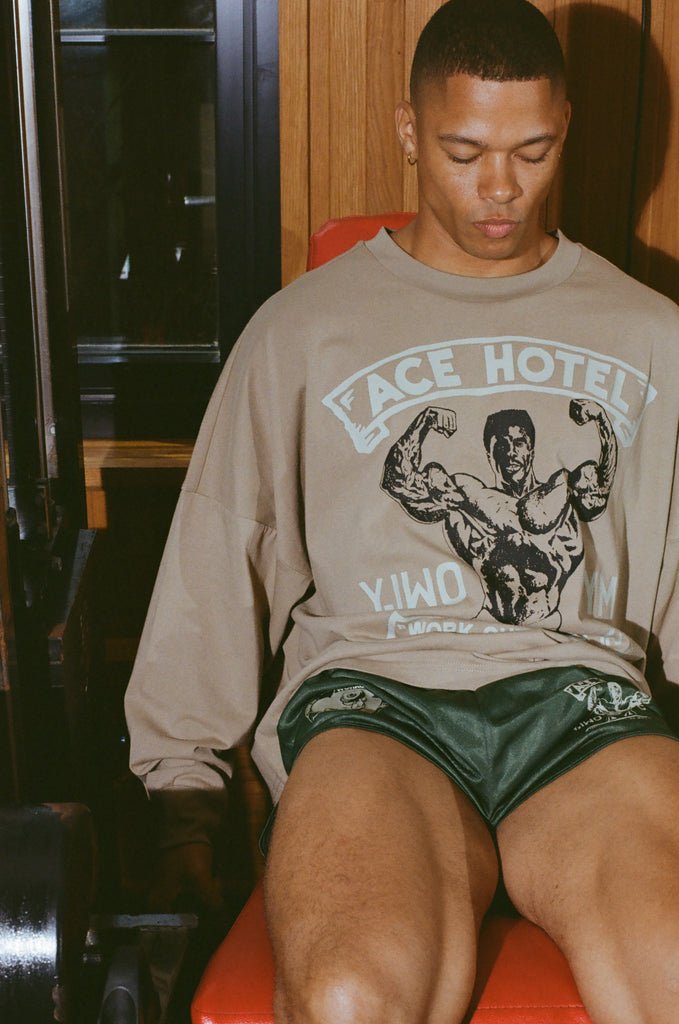 Ace Hotel "He Works Out" Big Box Long Sleeve
