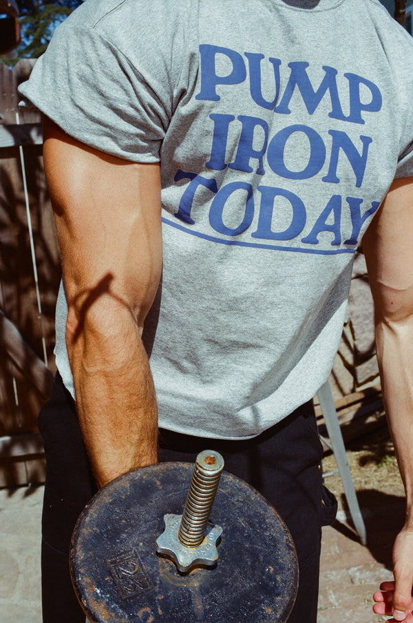 Lessons: "Pump Iron Today" Crop Tee