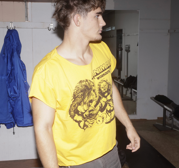 Shredded: "Animal Workouts" Cropped Cap Sleeve Tee
