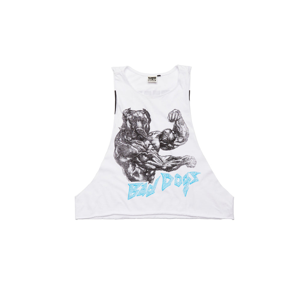 Shredded: "Bad Dogs" Cropped Side Cut Tank