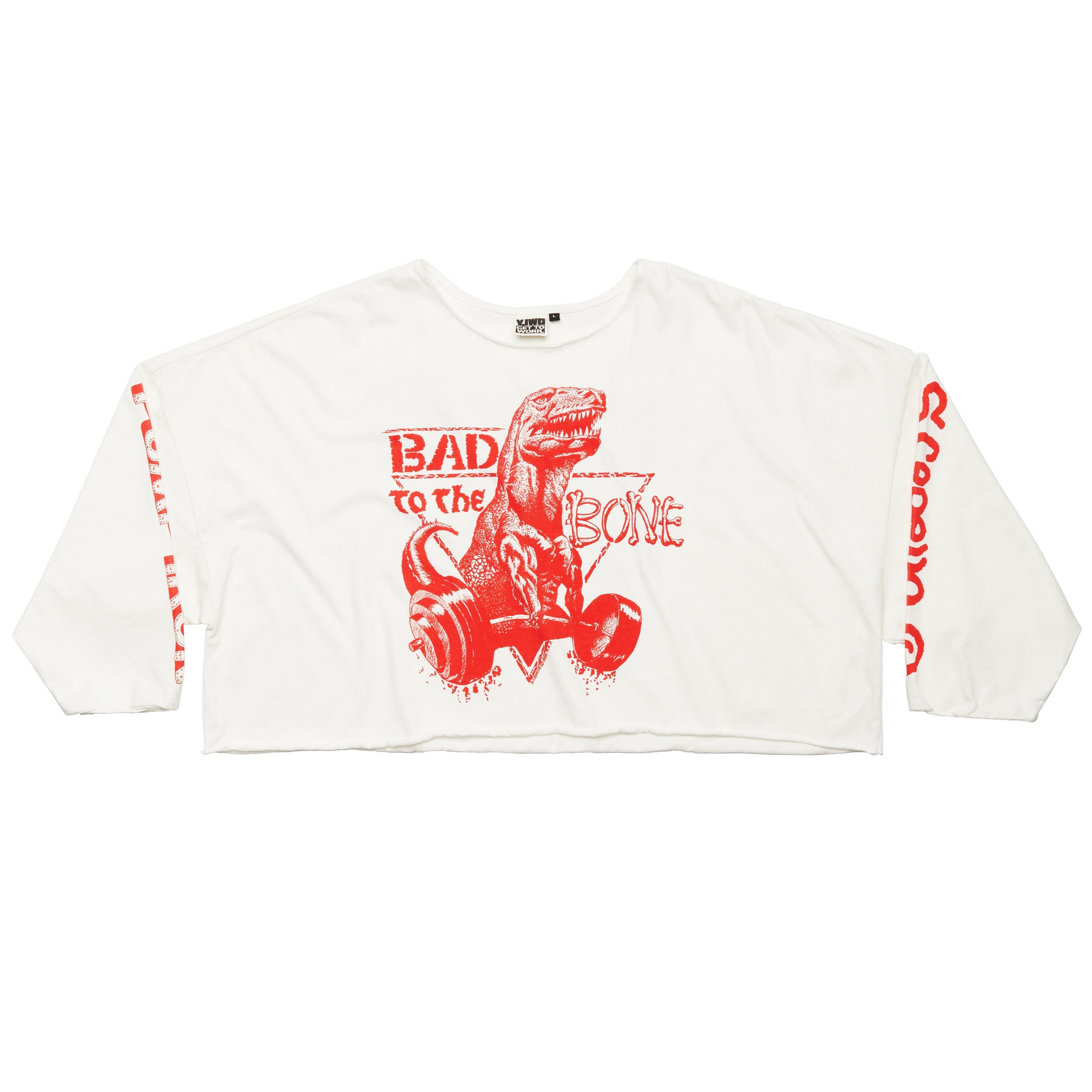 [ ] Cut-out Rip Crop T-shirt ★大人気★ Shredded: 