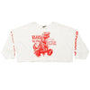 Shredded: "Bad to the Bone" Cropped Box Cut Long Sleeve Tee