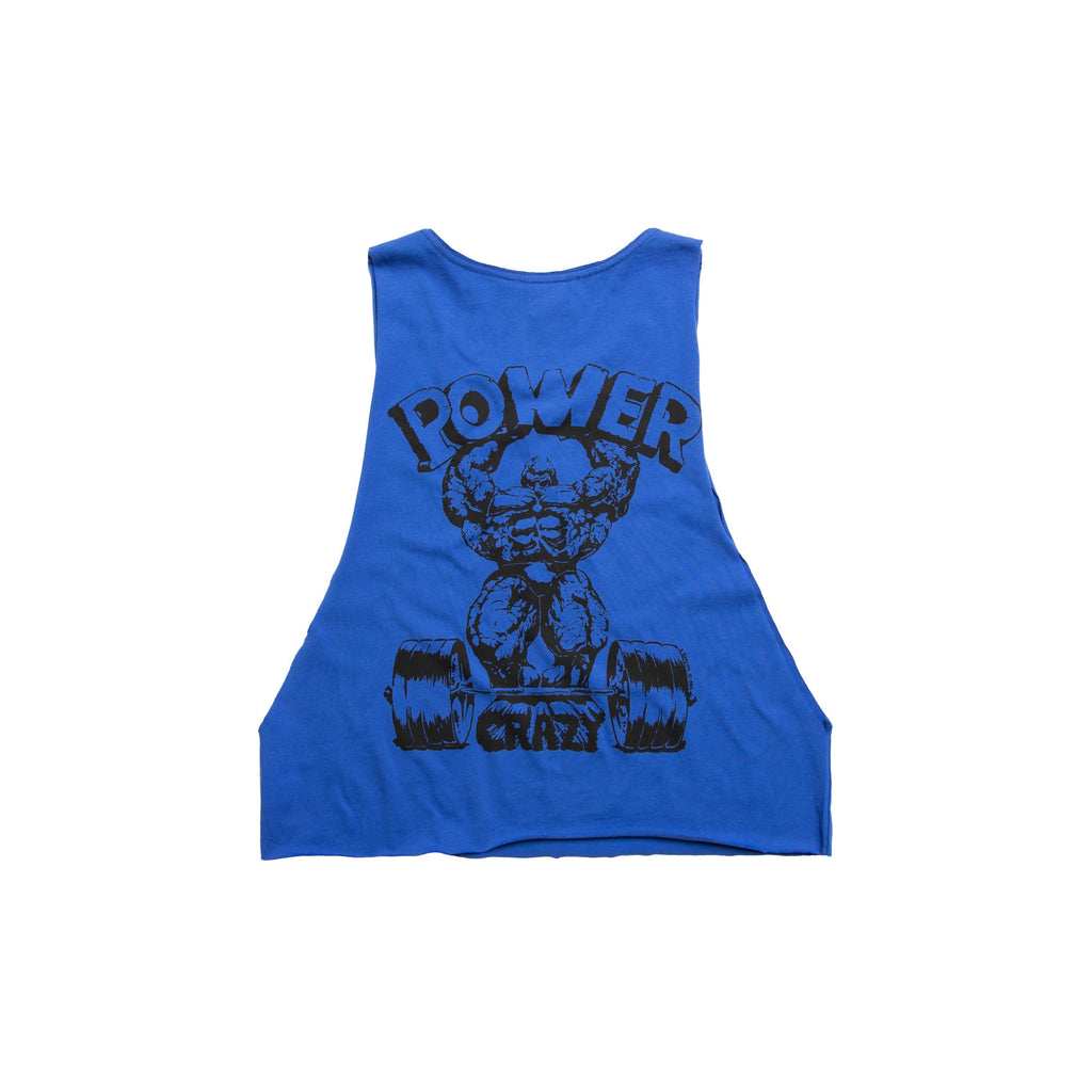 Shredded: "Power Crazy" Cropped Side Cut Tank