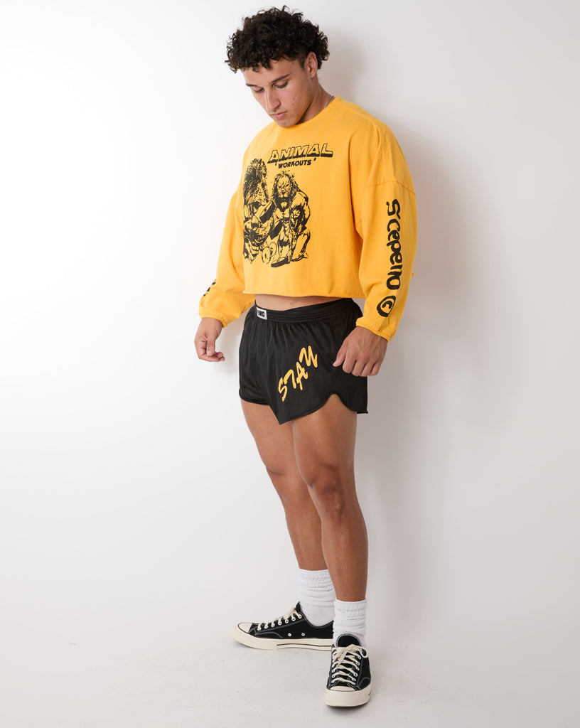 Shredded: "Animal Workouts" Cropped Box Cut Long Sleeve