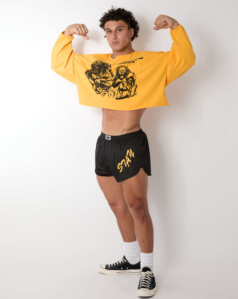 Shredded: "Animal Workouts" Cropped Box Cut Long Sleeve