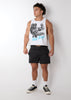 Shredded: "Bad Dogs" Cropped Side Cut Tank